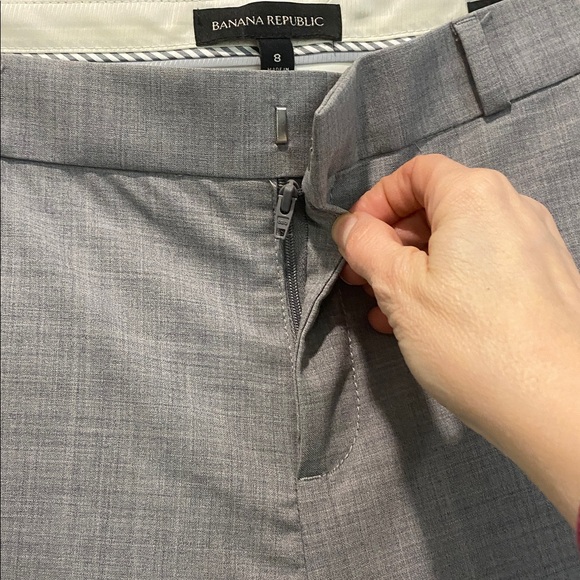 Banana Republic Wool Grey Women's Avery Ankle Pants Size 8 - Picture 8 of 16